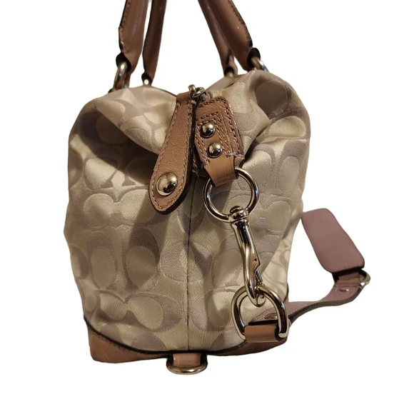 Coach handbag purse petite small designer bag Ashley signature - Picture 7 of 11